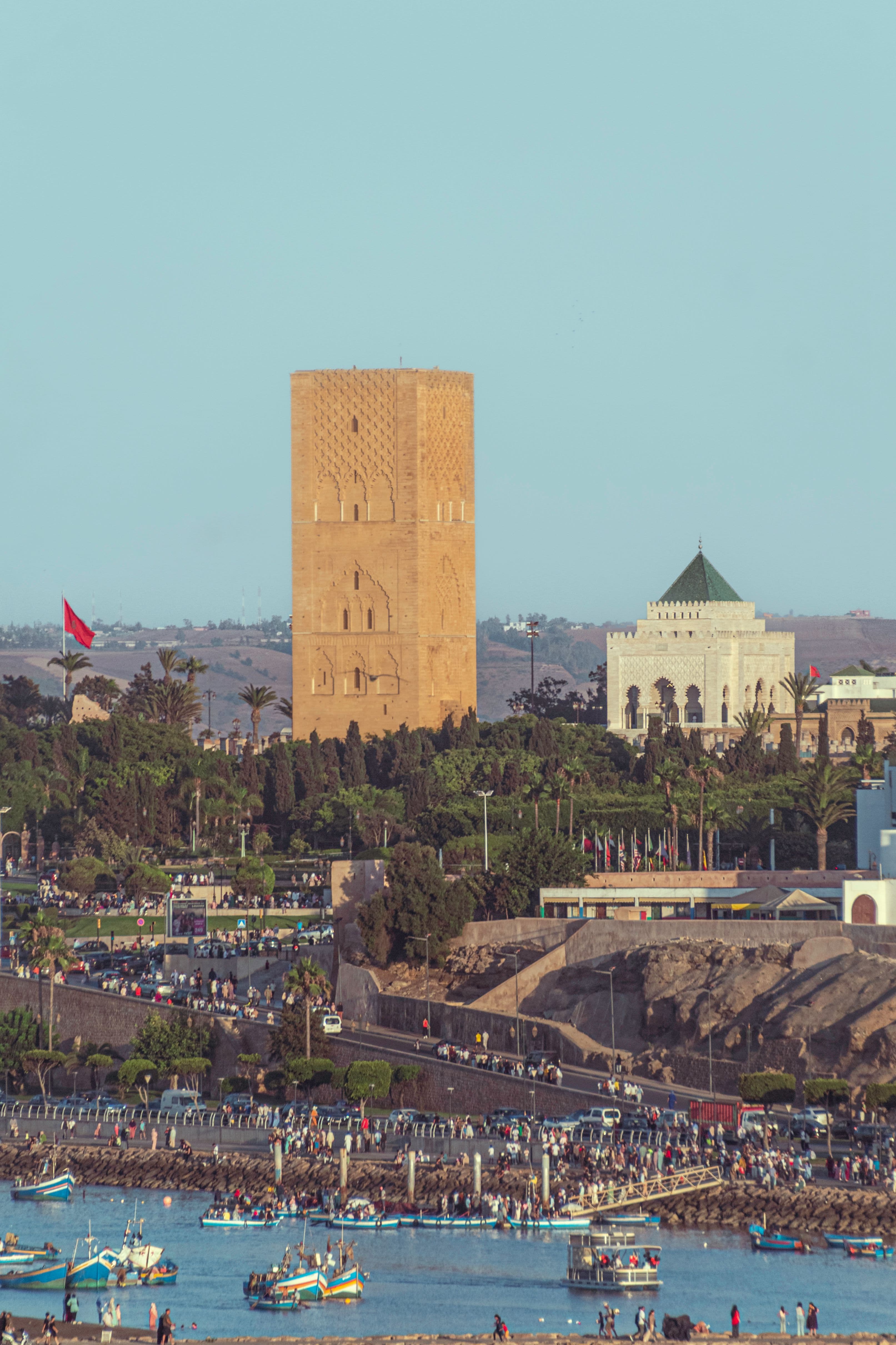The Hassan Tower and the Mausoleum of Mohammed V in Rabat